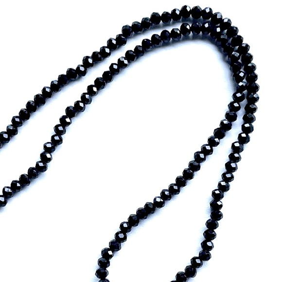 GLASS HAND-BLOWN Leave Pendant and Glass Beaded Choker Chain 16” extendible - Picture 4 of 4